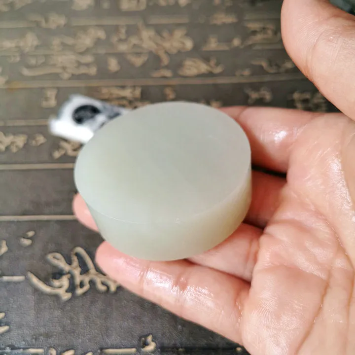 Natural Kunlun Jade Rough Nephrite Raw (98g, 5.1X5.1X1.2cm)
