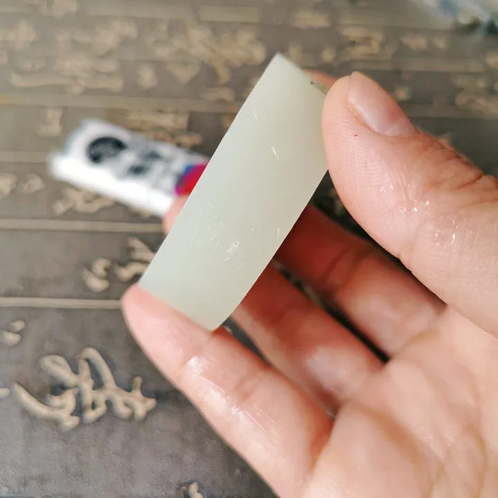 Natural Kunlun Jade Rough Nephrite Raw (98g, 5.1X5.1X1.2cm)