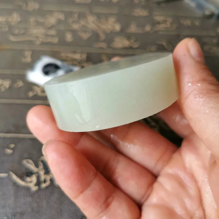 Natural Kunlun Jade Rough Nephrite Raw (98g, 5.1X5.1X1.2cm)