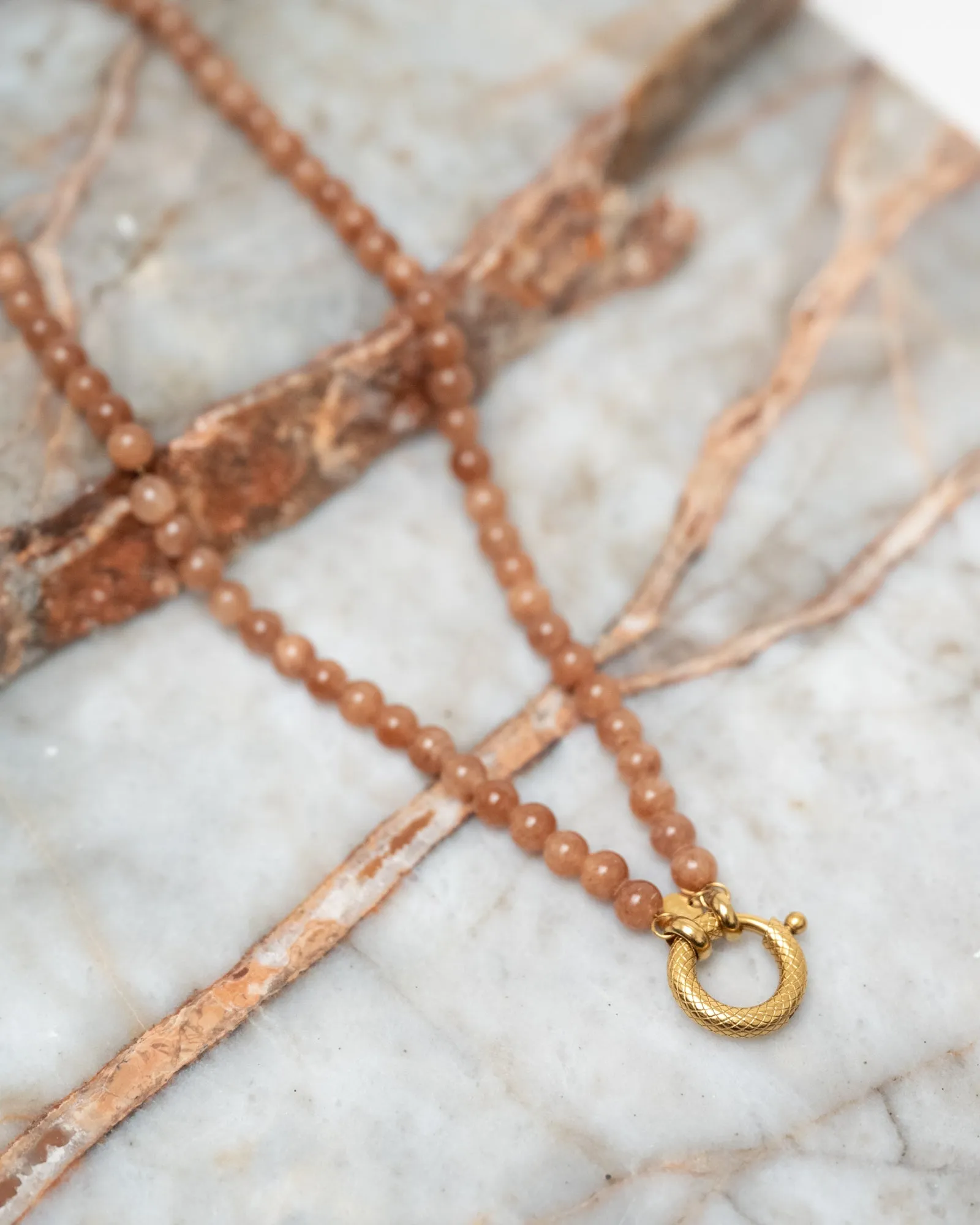 Necklace Brown Snake Gold