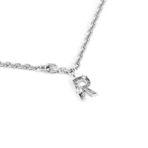 New Alphabet R Bracelet [White gems]