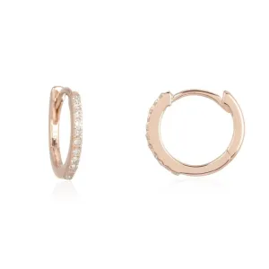 Opal Charm Huggies Earrings