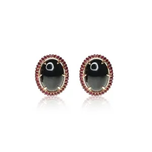 Oval Jade Earrings