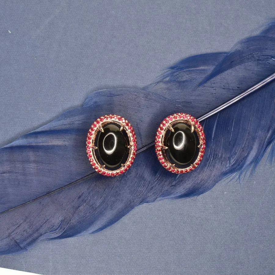 Oval Jade Earrings