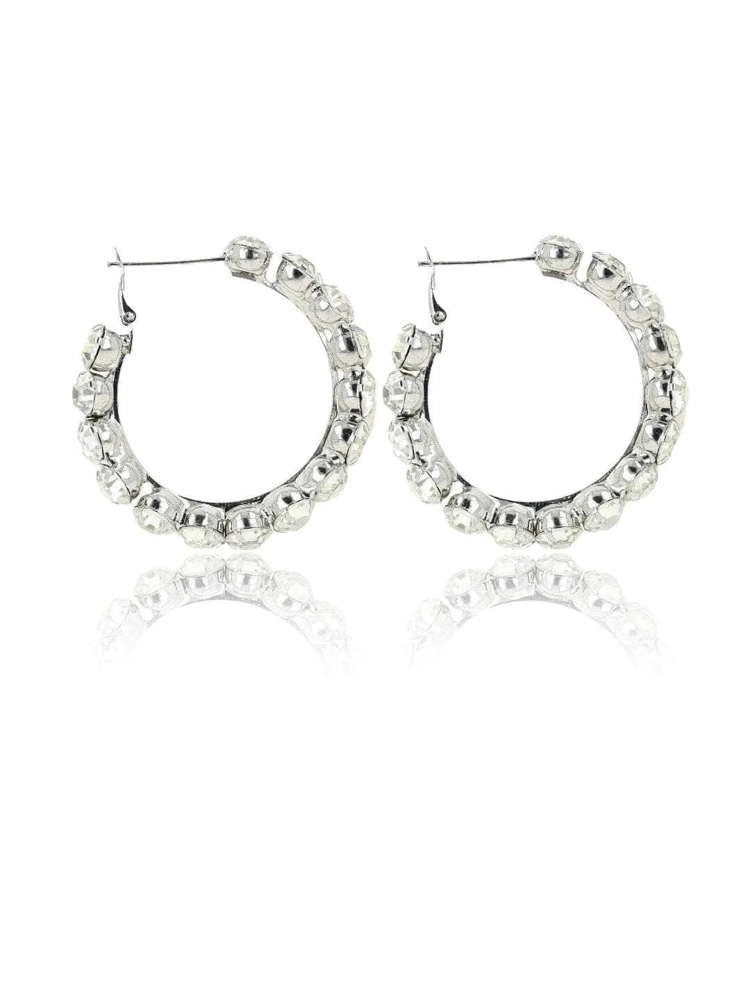 P V Sindhu In Diamond Hoop Earrings