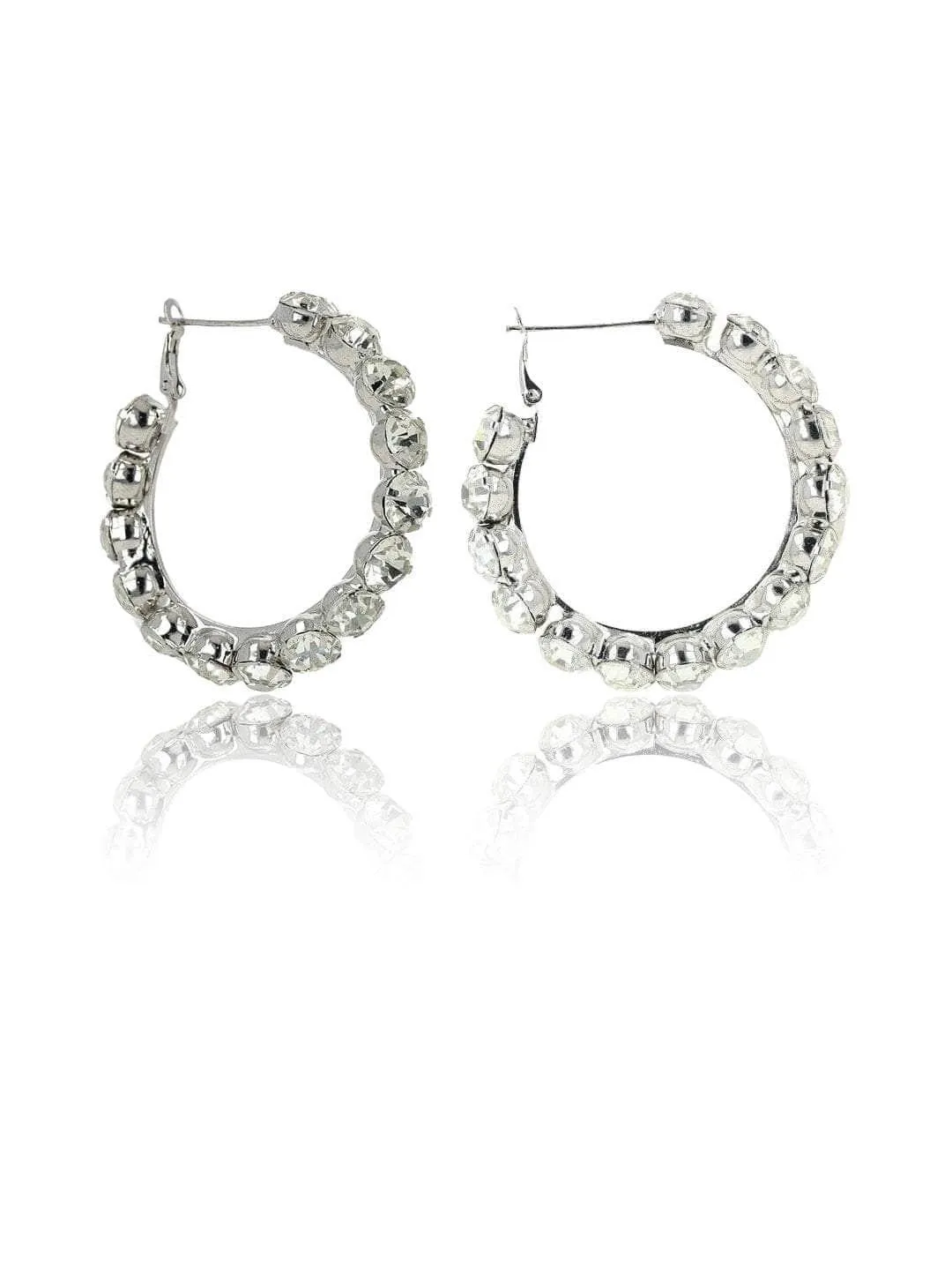 P V Sindhu In Diamond Hoop Earrings