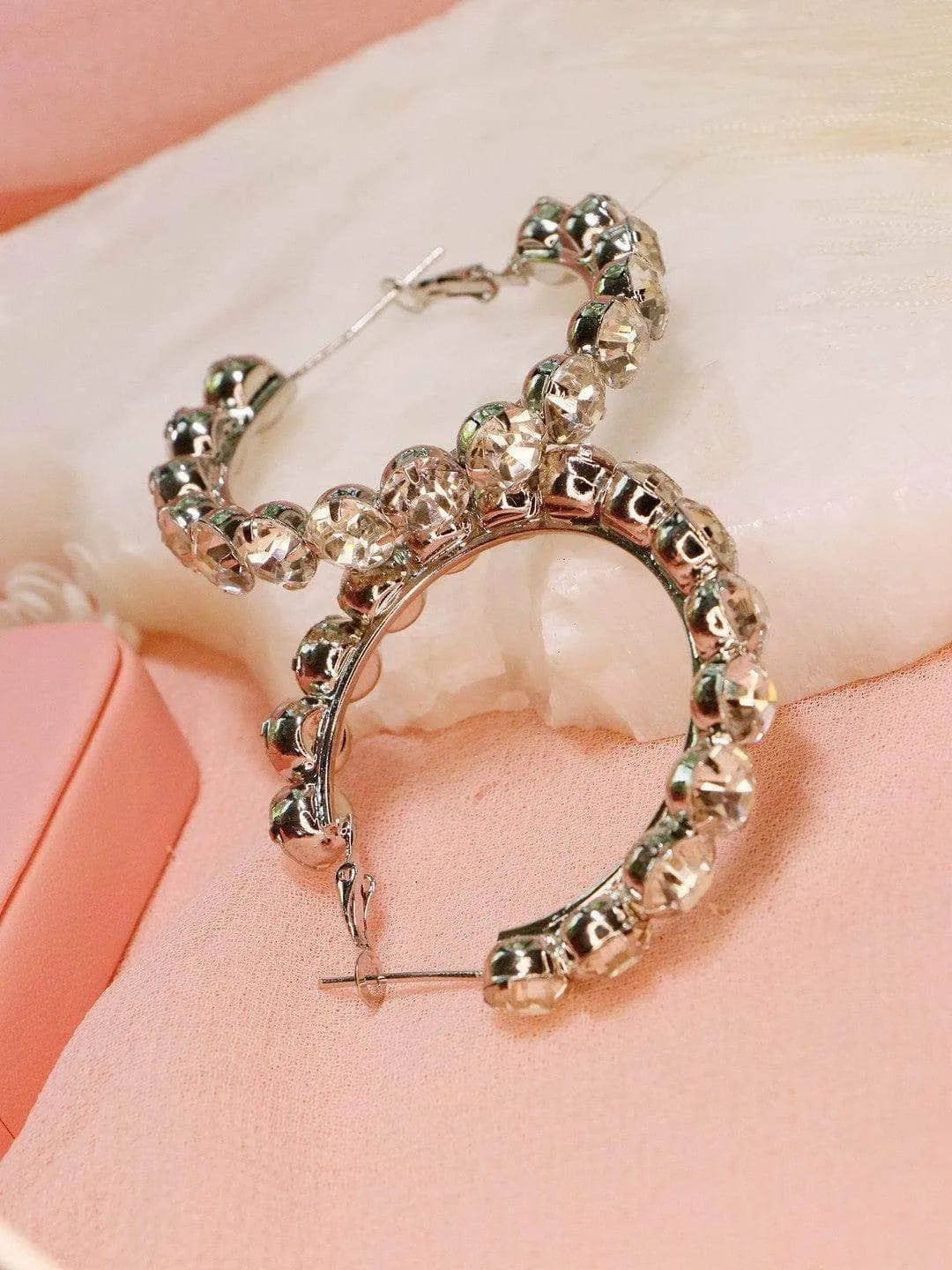 P V Sindhu In Diamond Hoop Earrings