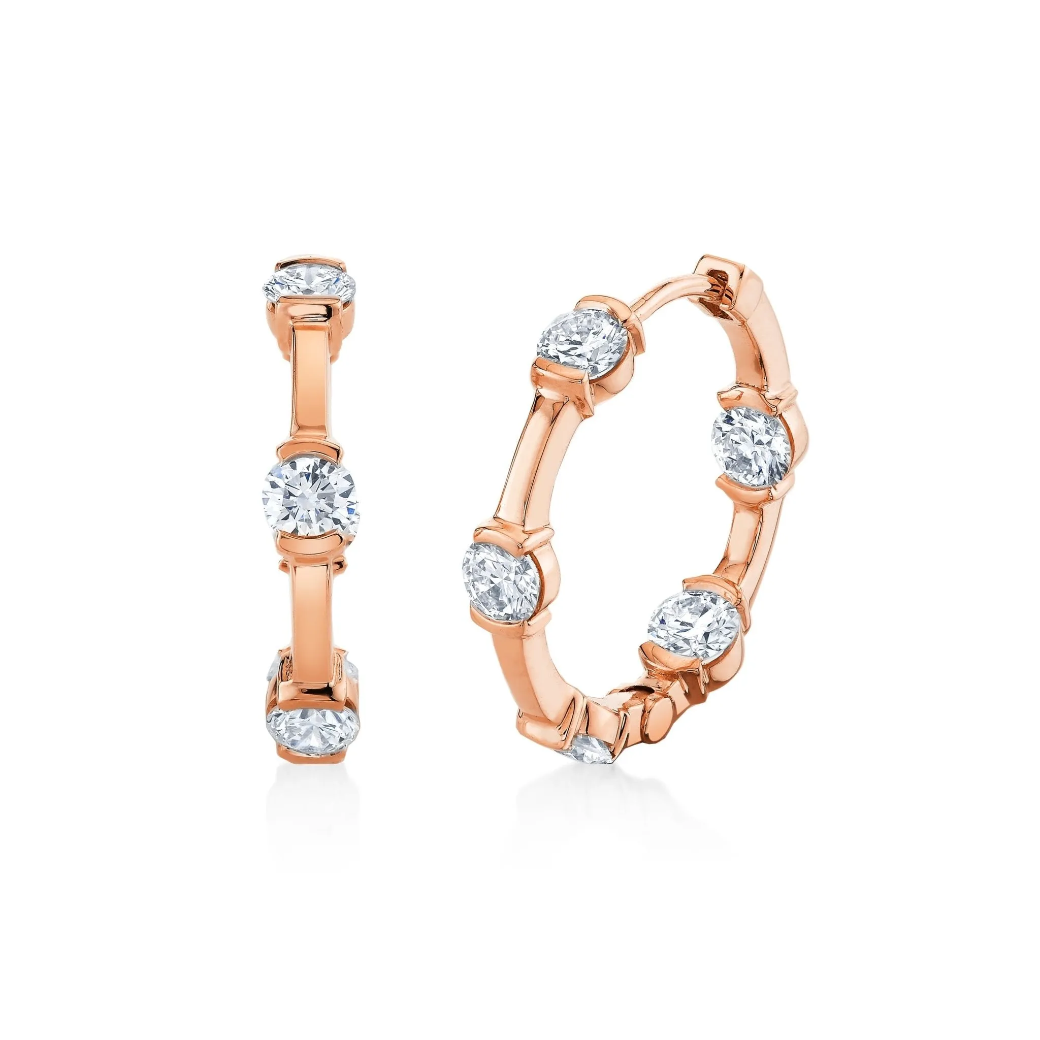 Petite Diamond Hoop Earrings