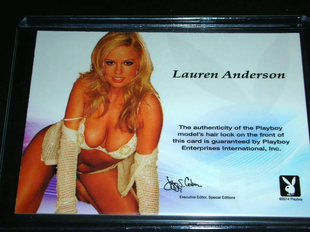 Playboy Centerfold Update 3 Lauren Anderson Spotlight Hair Locket Memorabilia Card