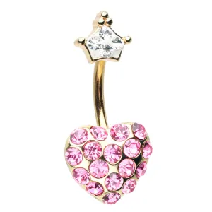 Poetic Fairytale Heart Belly Ring