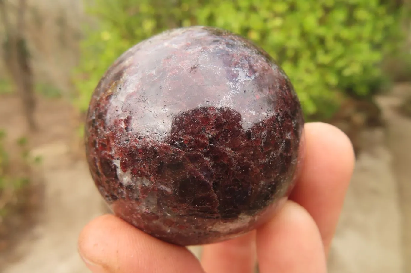 Polished Pyrope Garnet Matrix Spheres x 6 From Madagascar