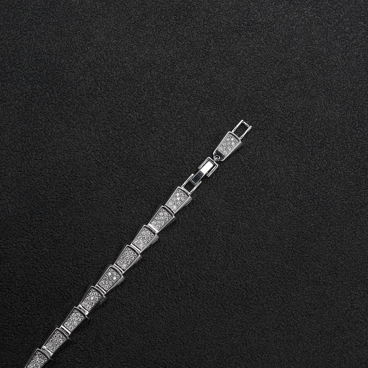 Pretty 5A Cubic Zirconia Silver Bracelet Chains for Women CK10146