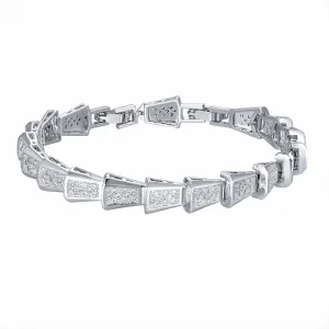 Pretty 5A Cubic Zirconia Silver Bracelet Chains for Women CK10146