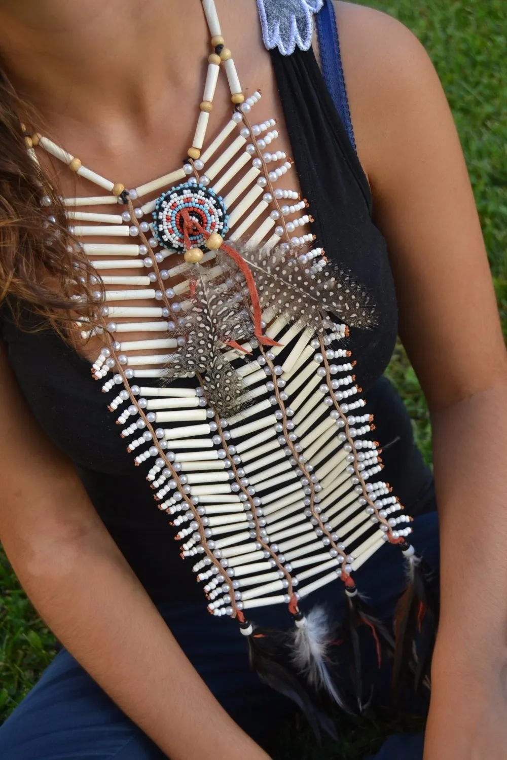 Price Reduced! - Handmade Bone Chokers / Necklace