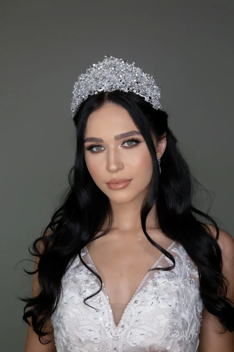 RANIER Wedding Crown, Swarovski & Pearls Tiara