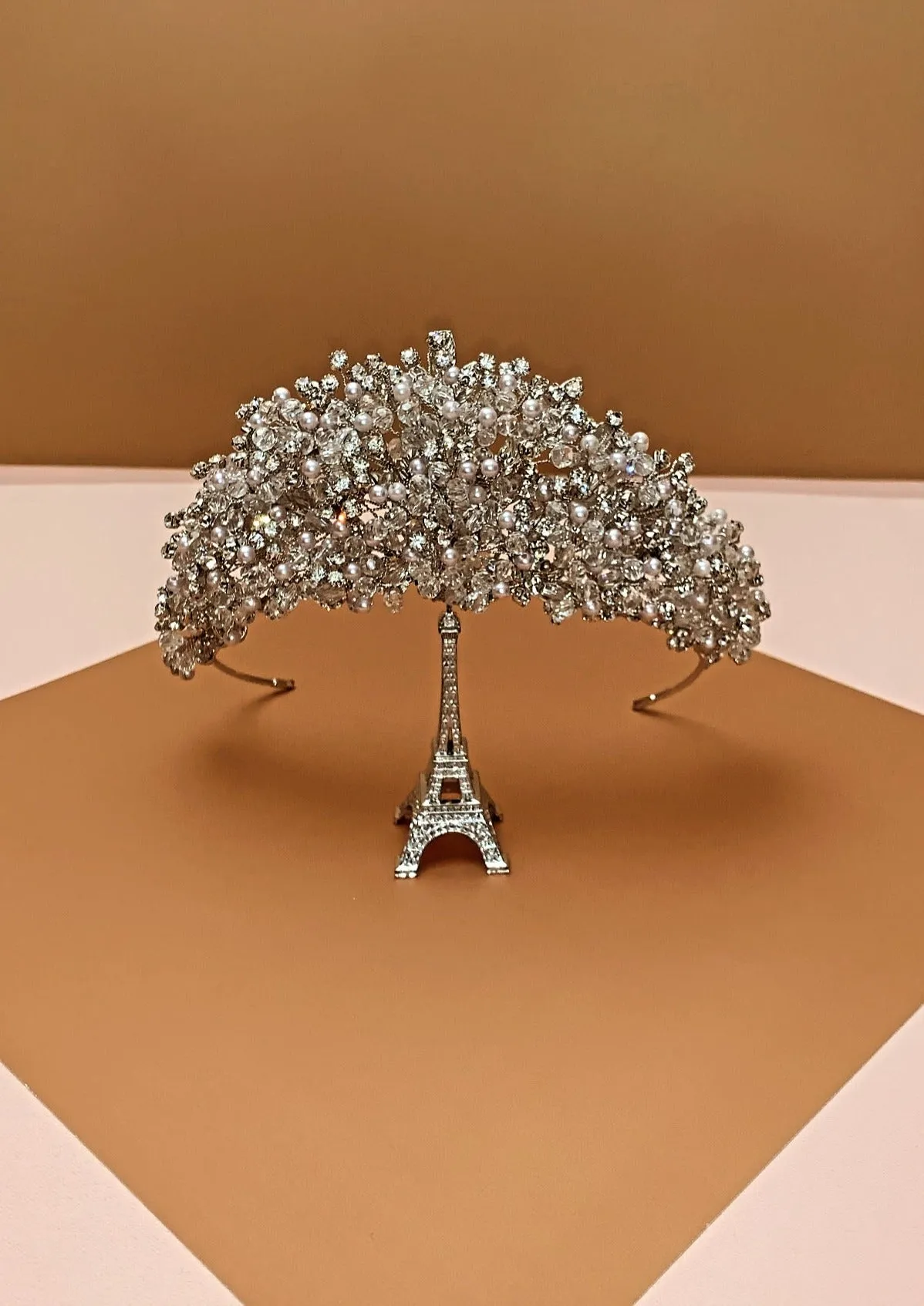 RANIER Wedding Crown, Swarovski & Pearls Tiara