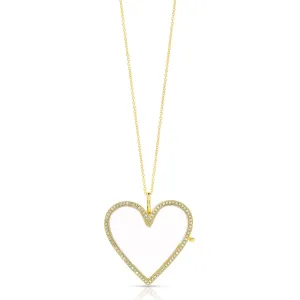 Reversible Diamond Heart Locket