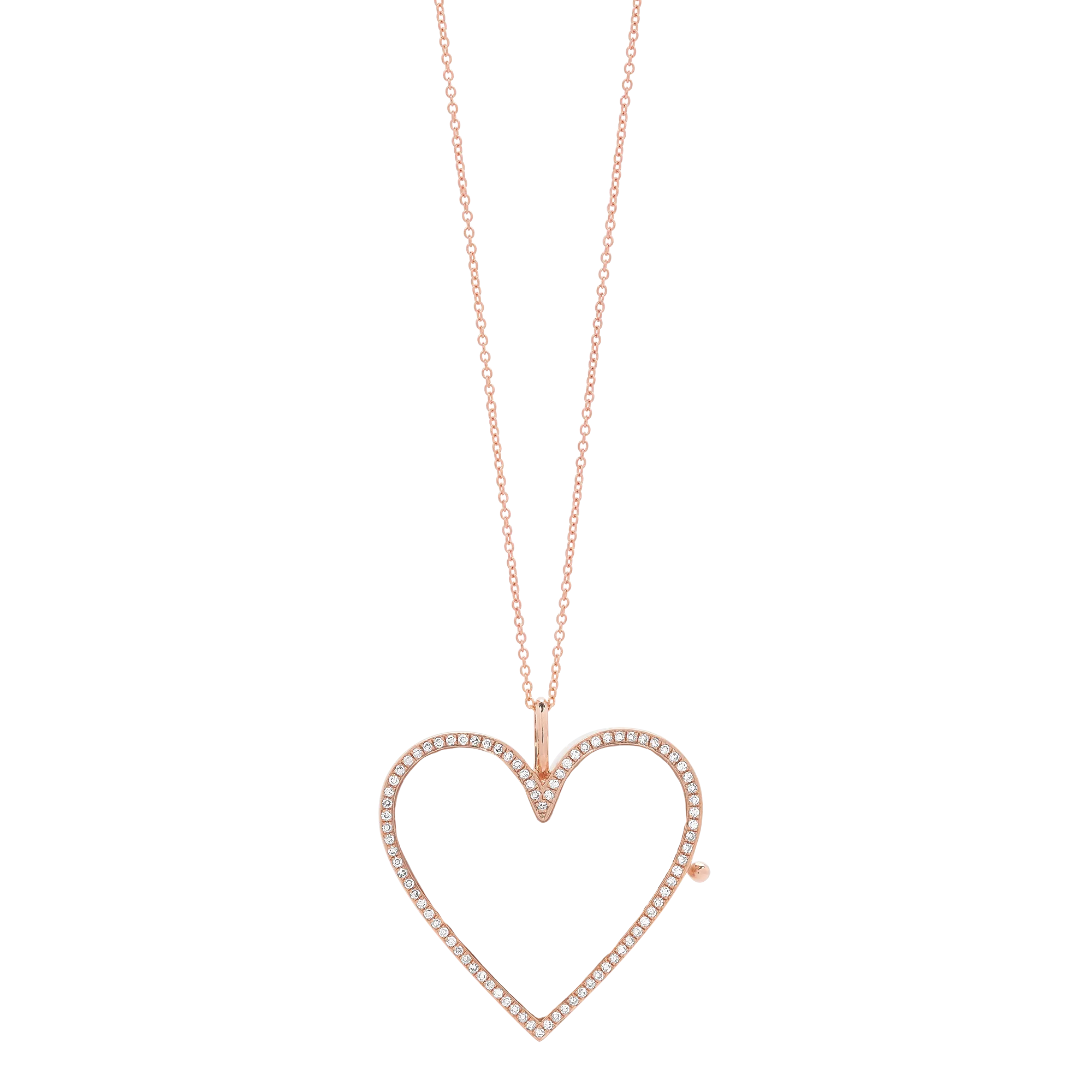Reversible Diamond Heart Locket