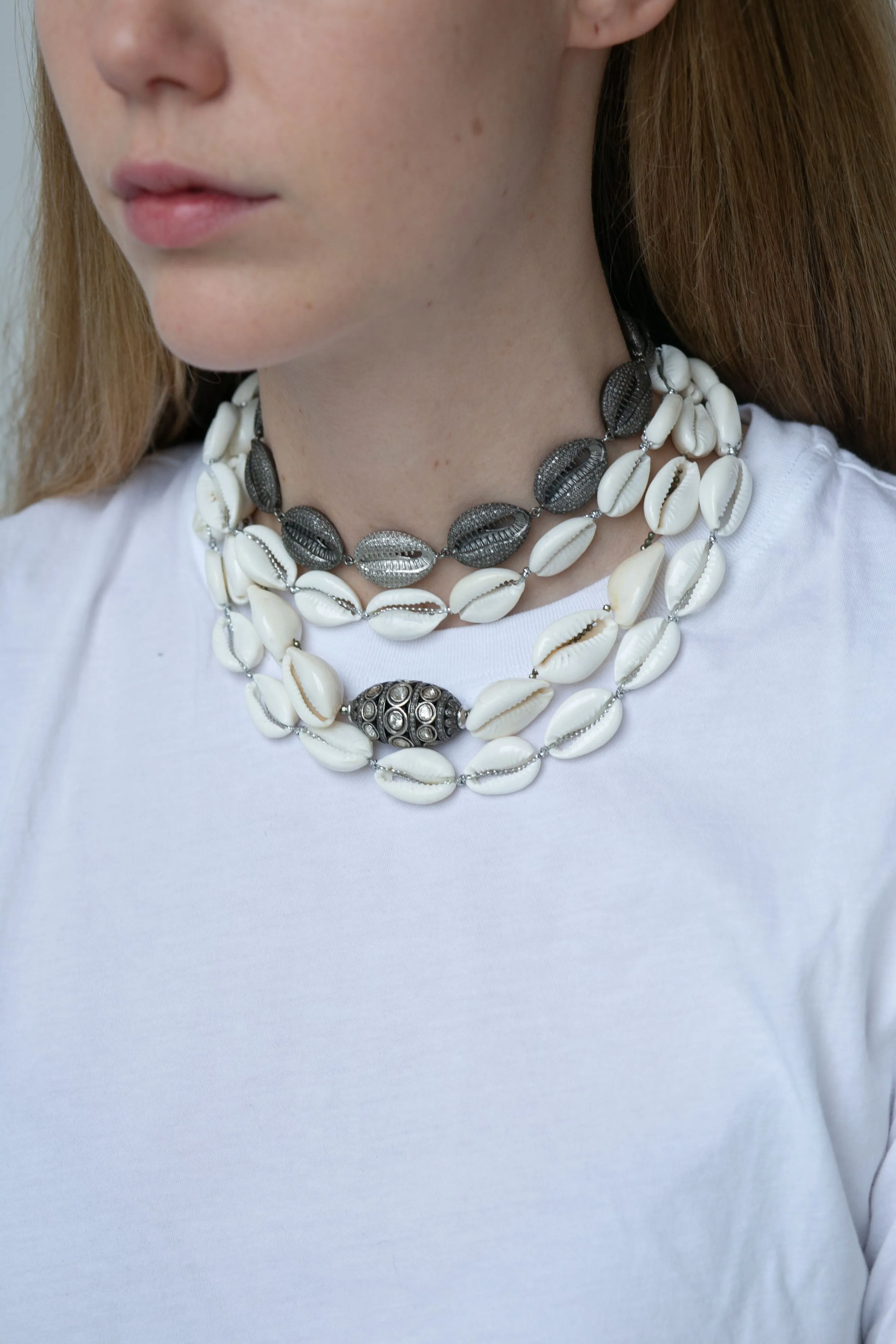 Silver Cowrie Shell Necklace