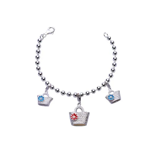 Silver Handbag Charm Bracelet