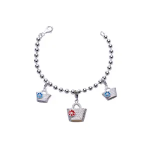 Silver Handbag Charm Bracelet