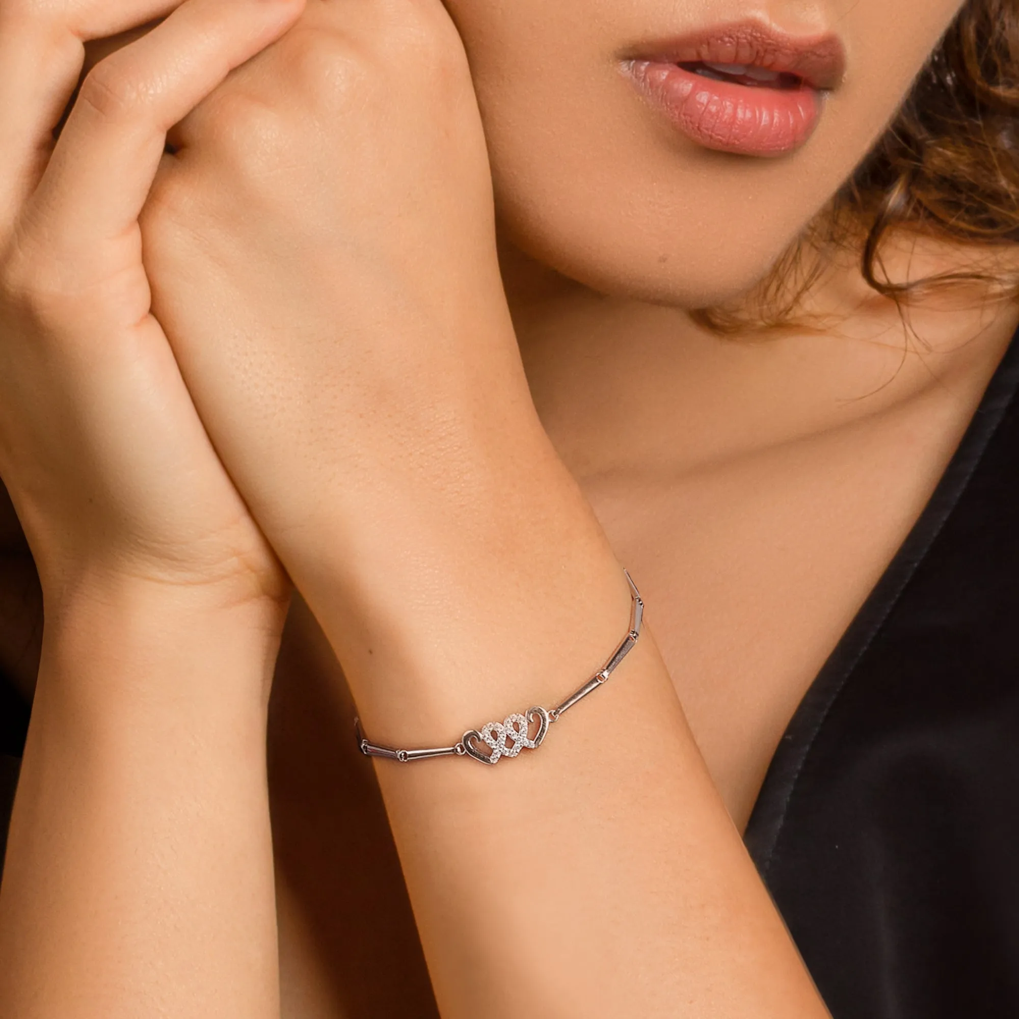 Silver Loving Hearts Set