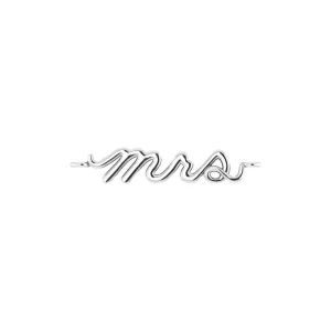 Silver Permanent Bracelet 'Mrs' Link 2002070:108:S