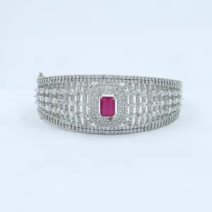 Silver Plated Zircon/AD Bracelet 4081-69