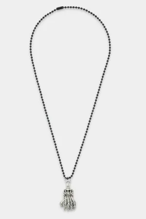 Silver Skull Fist Locket - P22 - MJW0020
