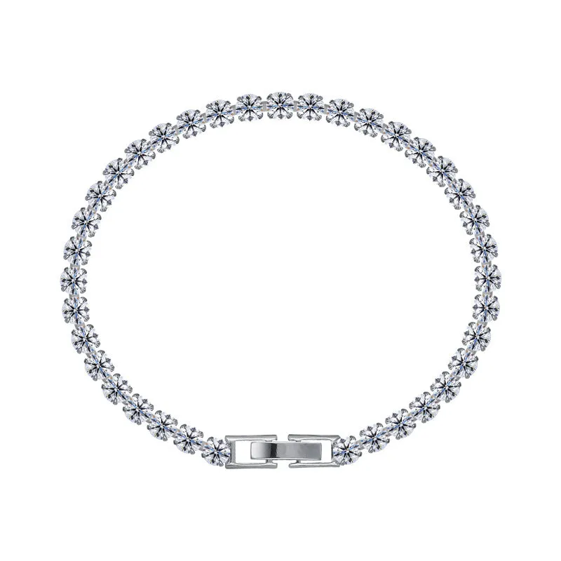 Simple Zircon Square Bracelet