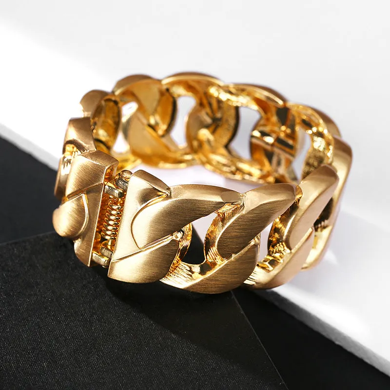 Sisslia Manufacturer Hot Selling High Quality Bangle Gold Plated Classic Twist Chain Gold Plated Bracelet For Women