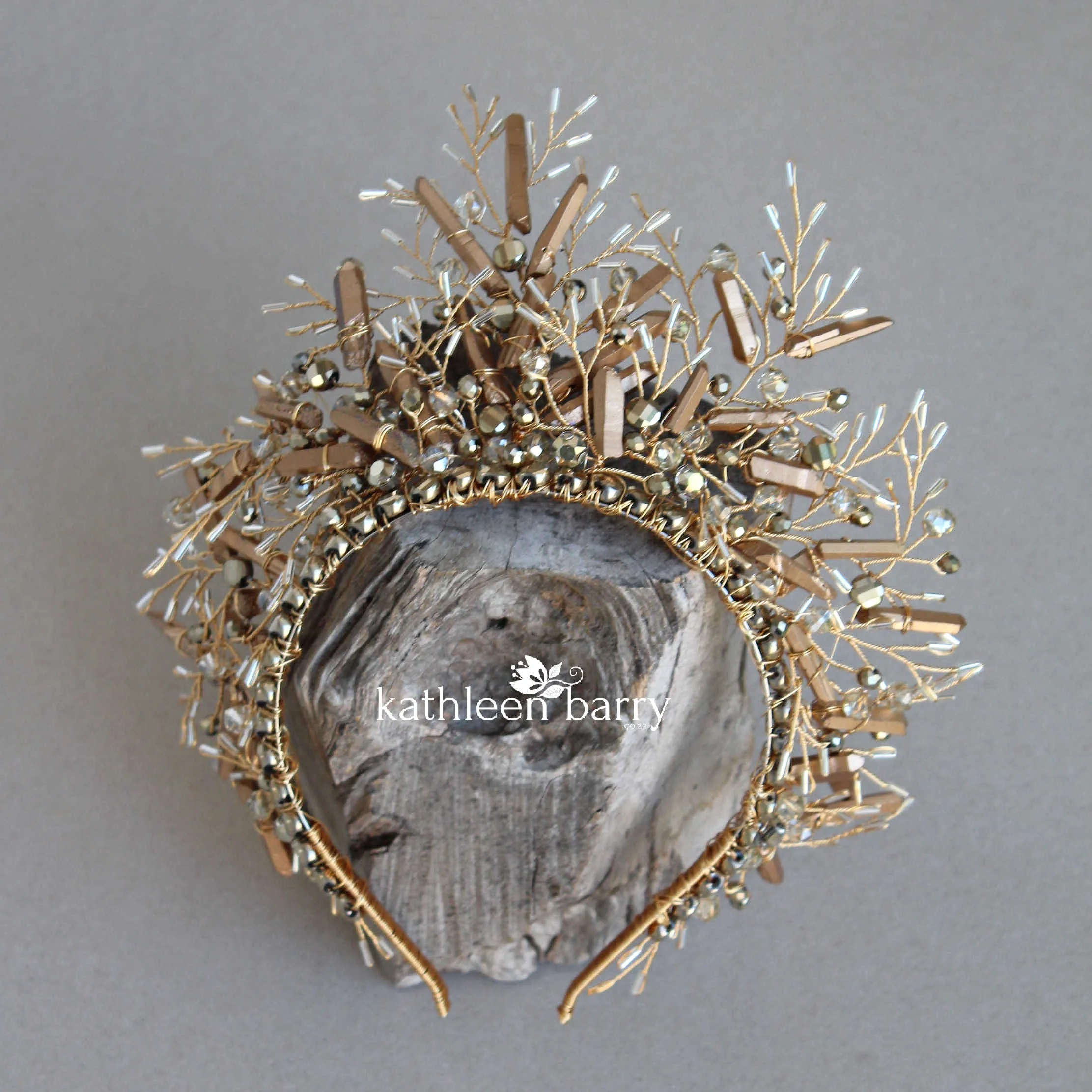 Sonja quartz crystal crown - Silver, gold or rose gold available