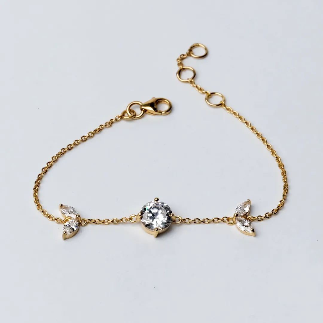 Sorcerer's Stone 925 Sterling Silver Zircon Bracelet
