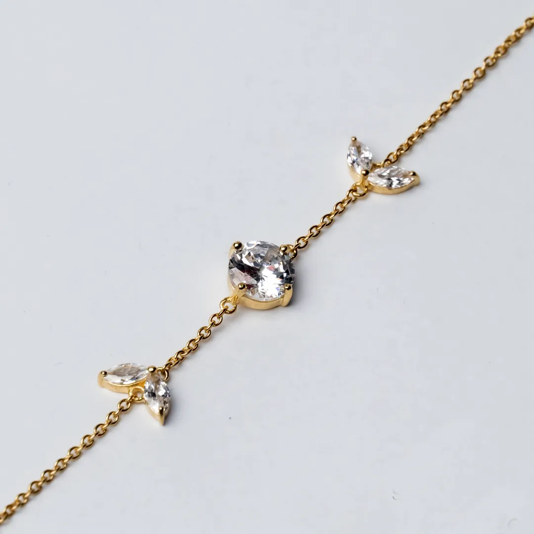 Sorcerer's Stone 925 Sterling Silver Zircon Bracelet