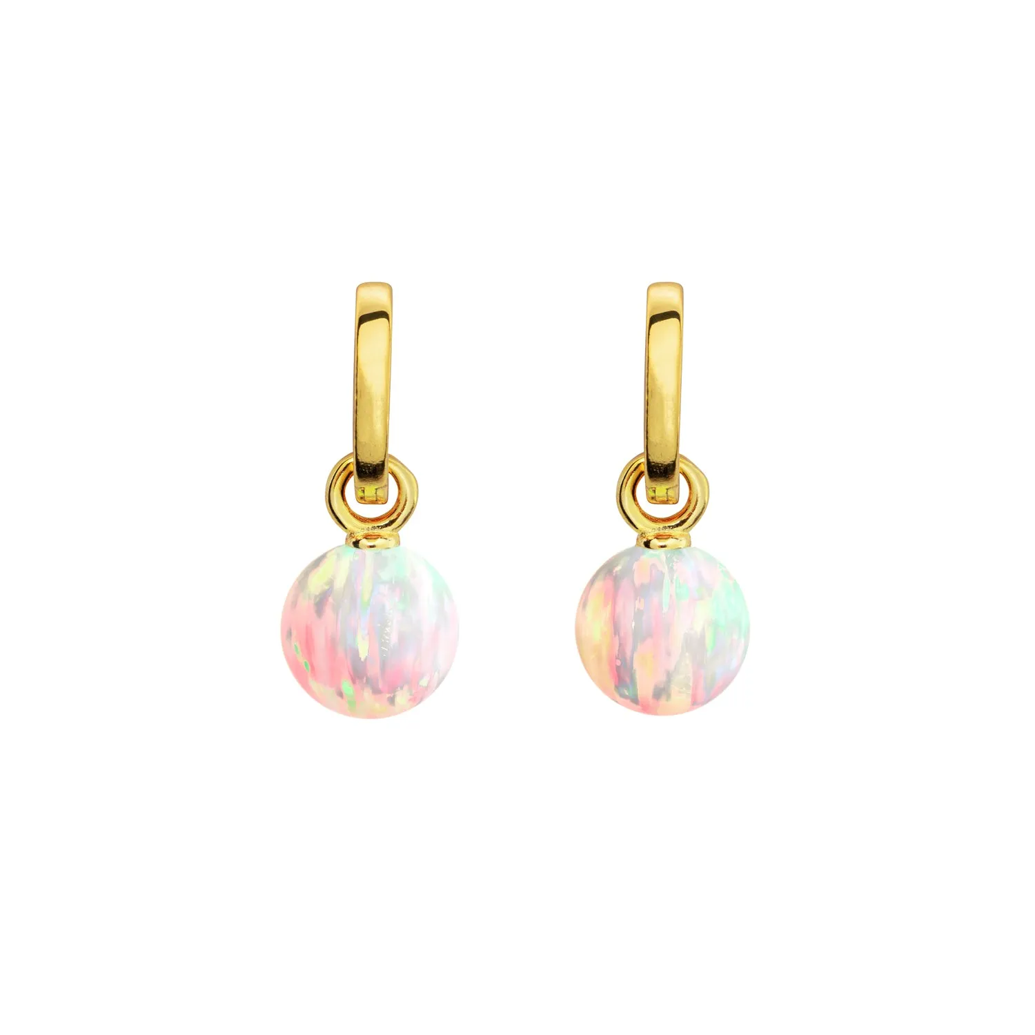 SUN OPAL HOOP EARRINGS