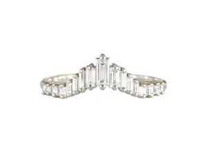 Tapered Baguette Tiara White Gold Ring