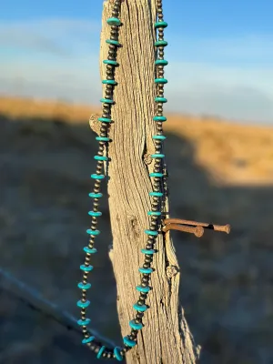 The Tessa Turquoise & Navajo Pearl  Necklace