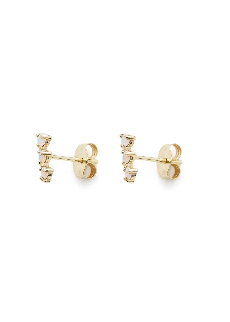 Three Step Earrings Opals