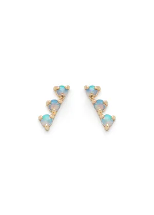 Three Step Earrings Opals
