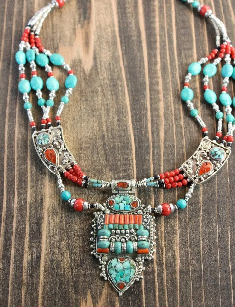 Tibetan Tranquility Turquoise Necklace