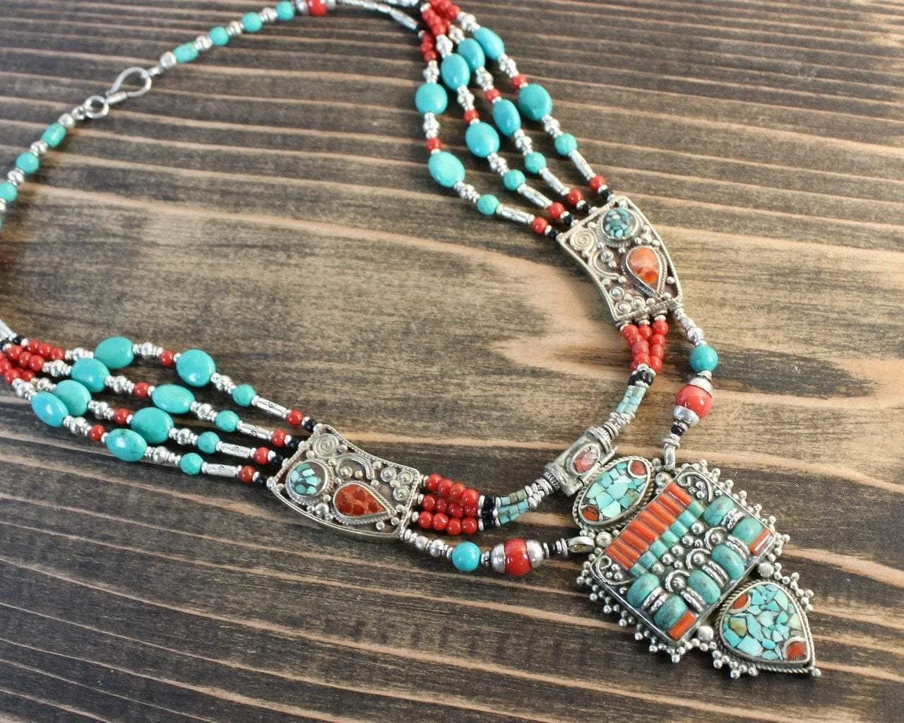 Tibetan Tranquility Turquoise Necklace