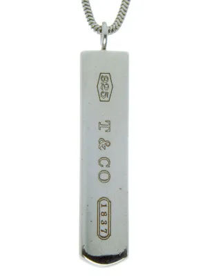 Tiffany & Co. 1837 Bar Pendant & Chain