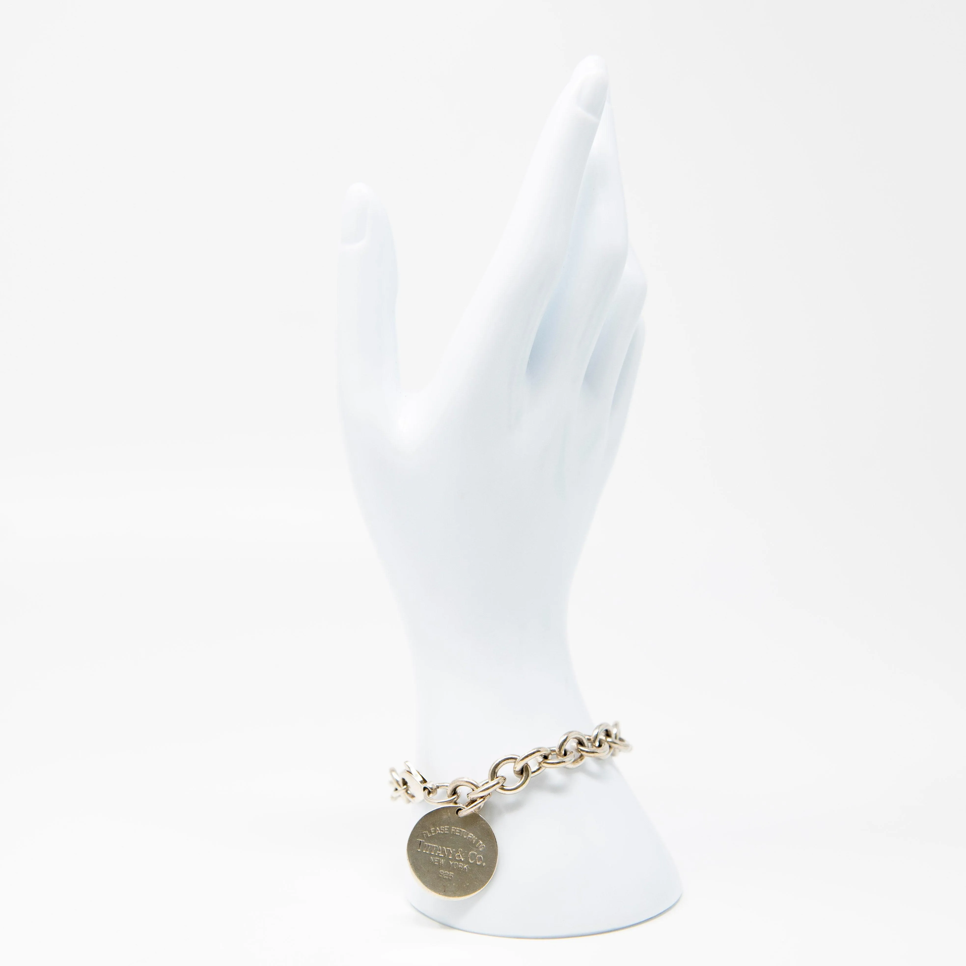 Tiffany & Co. Silver Round Tag Toggle Bracelet