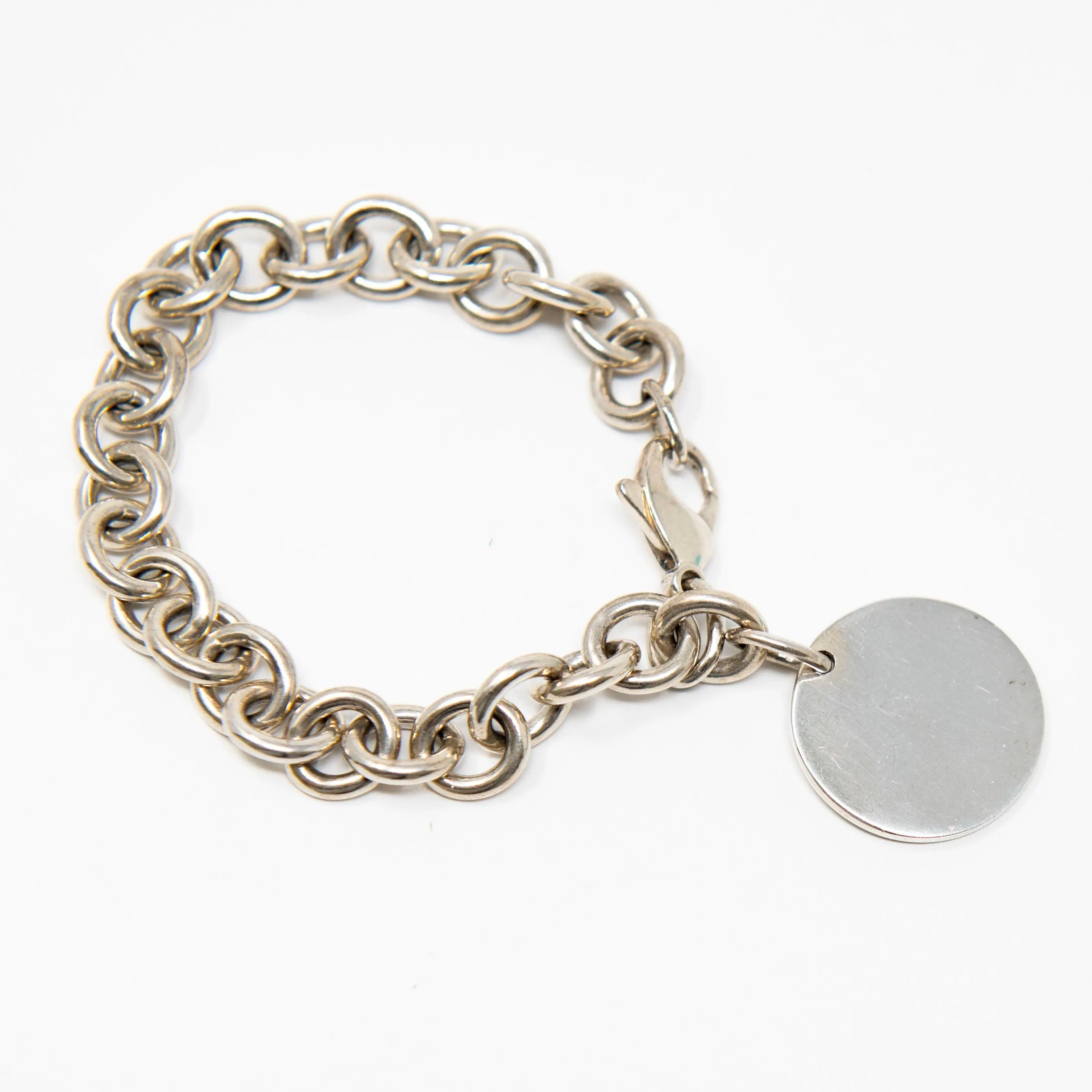 Tiffany & Co. Silver Round Tag Toggle Bracelet