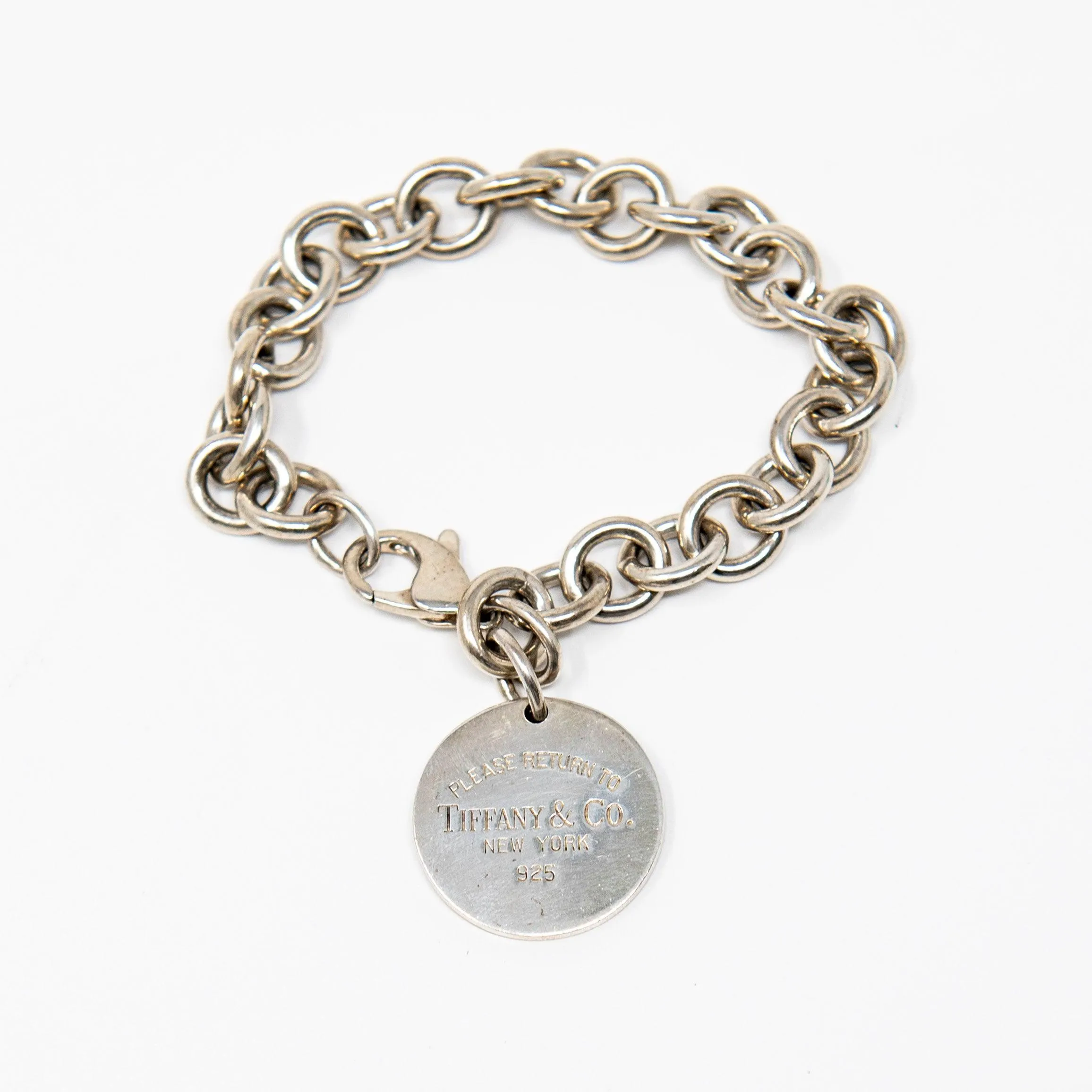 Tiffany & Co. Silver Round Tag Toggle Bracelet