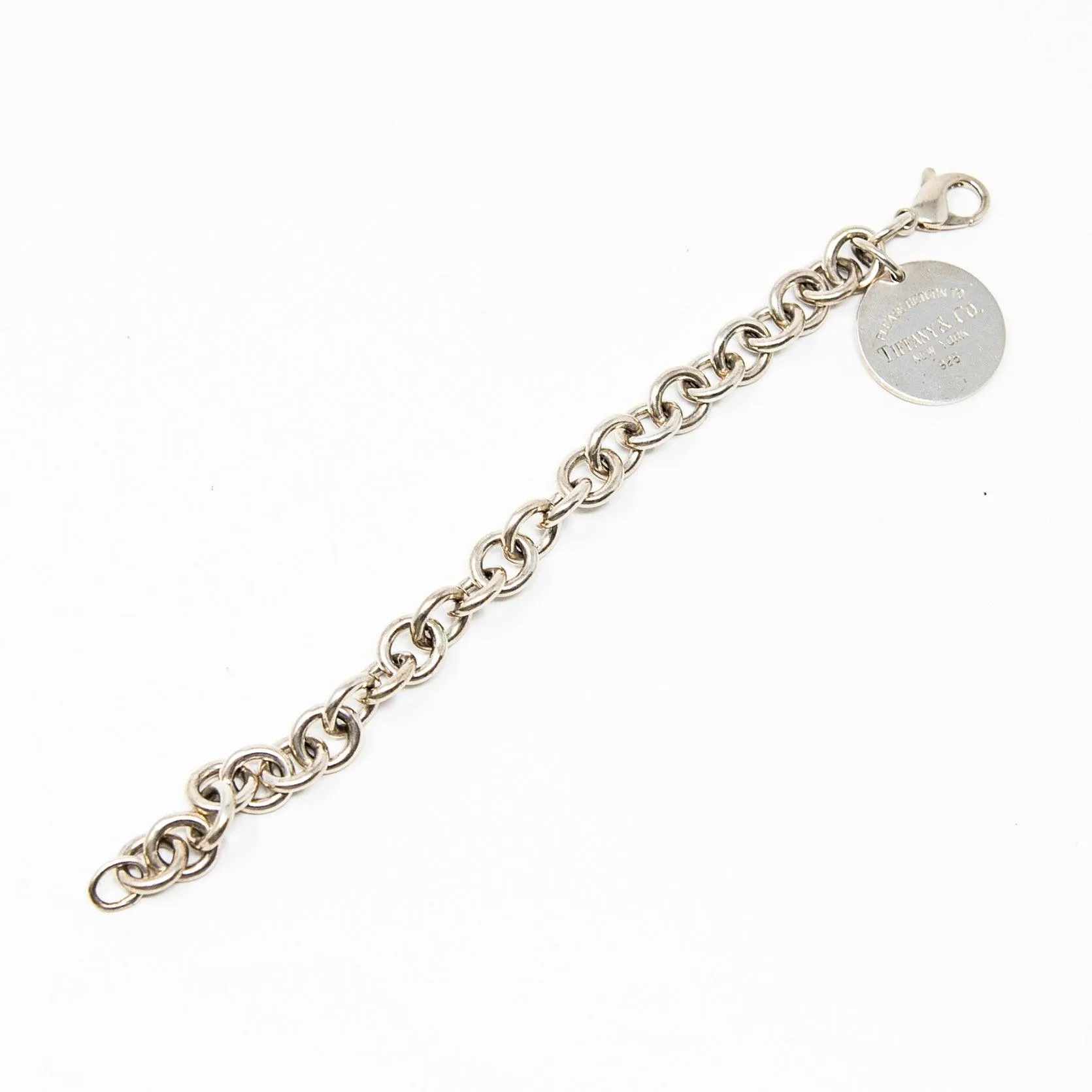 Tiffany & Co. Silver Round Tag Toggle Bracelet