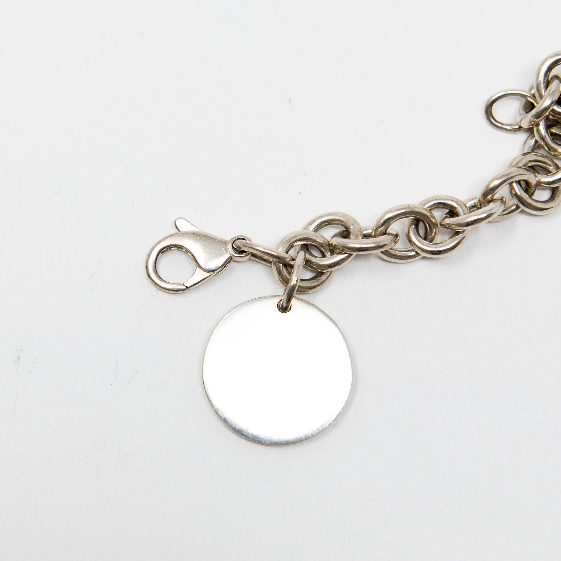 Tiffany & Co. Silver Round Tag Toggle Bracelet