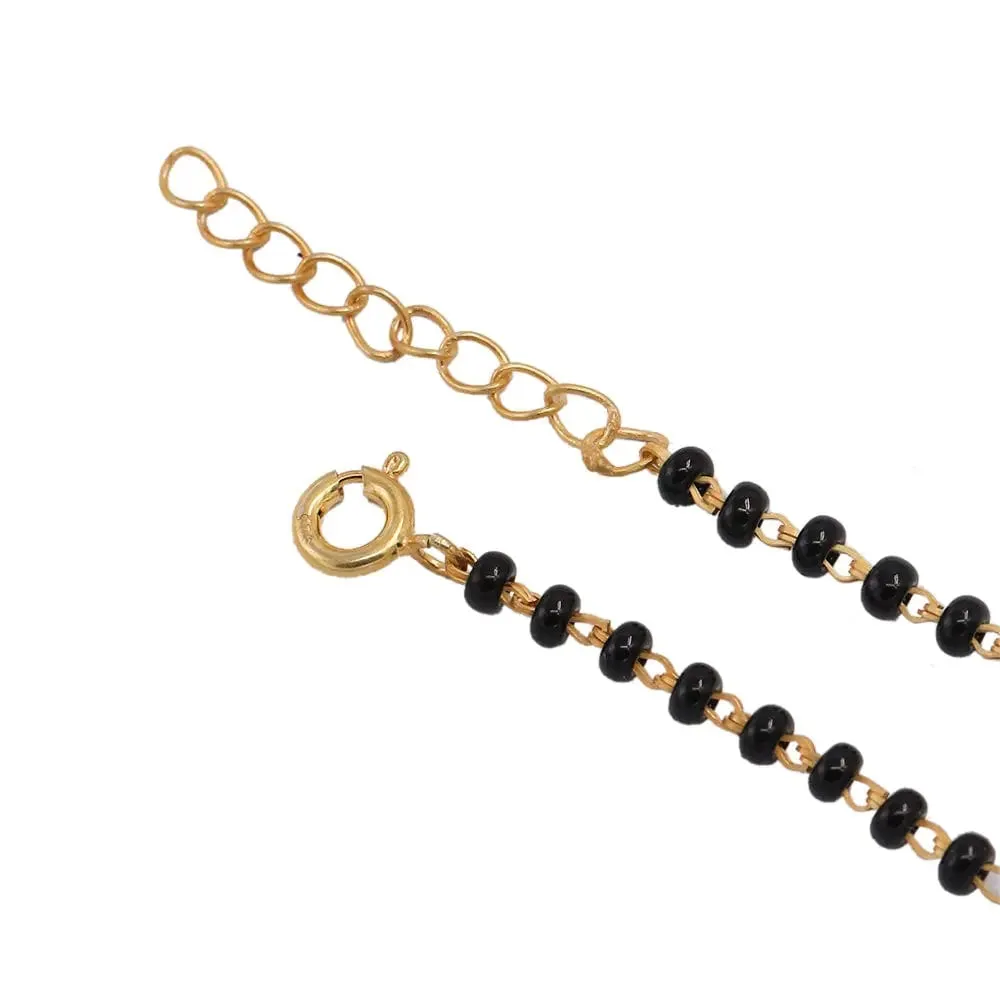 Triangular ZIrcon Mangalsutra Silver Bracelet