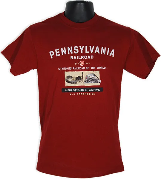 TSPA09G3 T-Shirt Pennsylvania RR GARNET