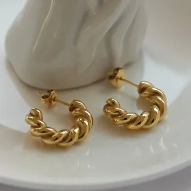 Twisted Open Hoops